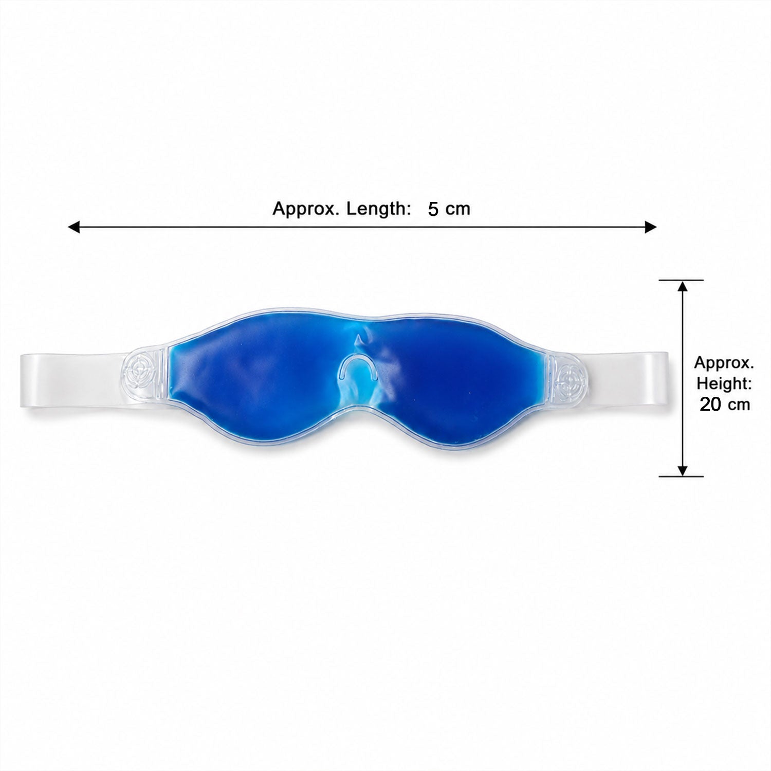 Blue cooling gel eye mask reducing dark circles under eyes
