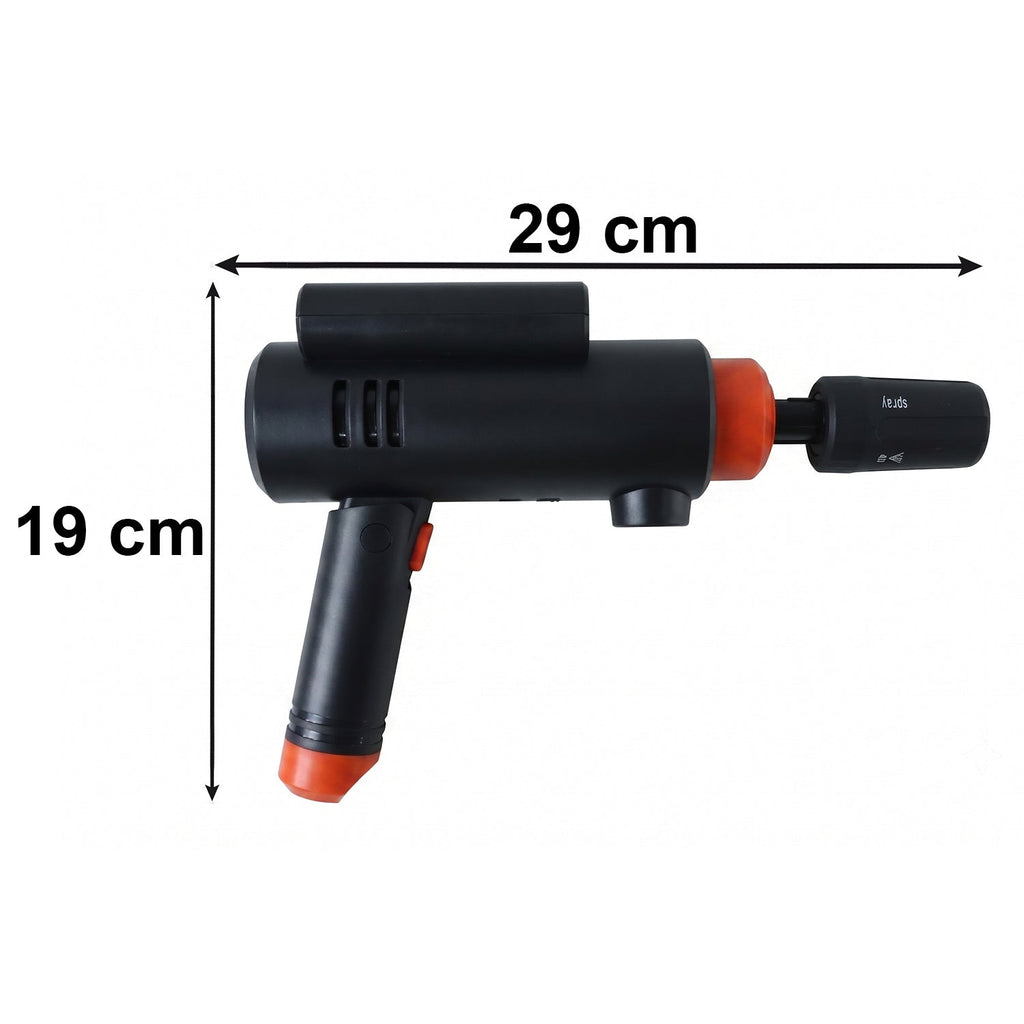 Ergonomic design of the portable cordless car washer for easy handling.