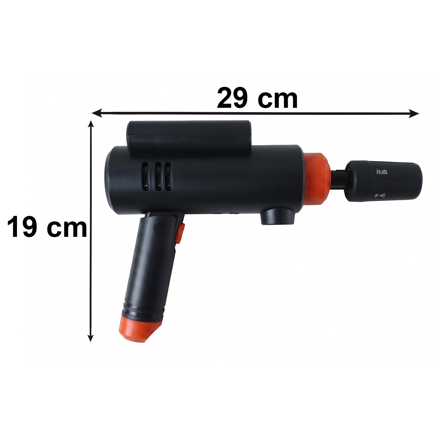 Ergonomic design of the portable cordless car washer for easy handling.