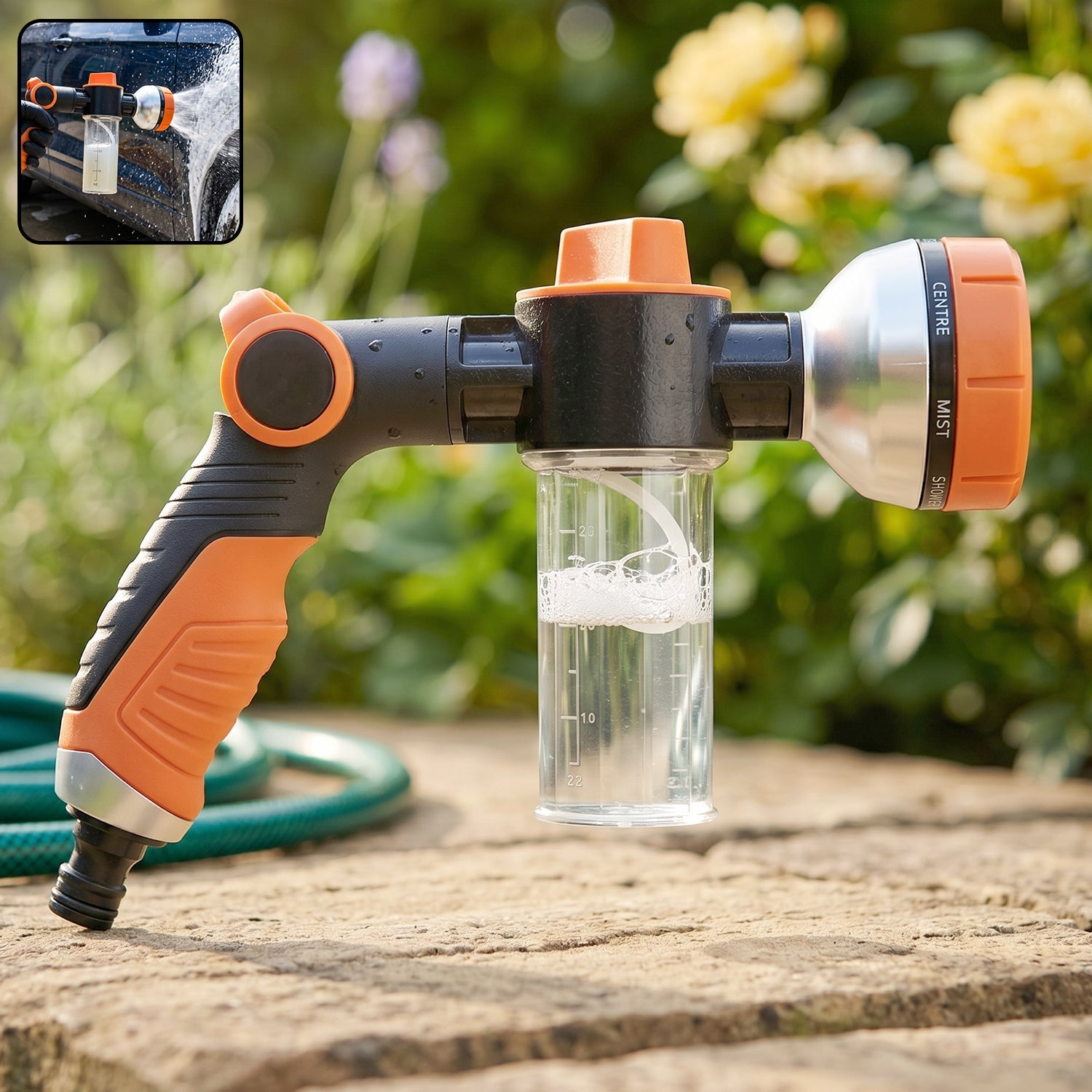 Hose spray nozzle white bg