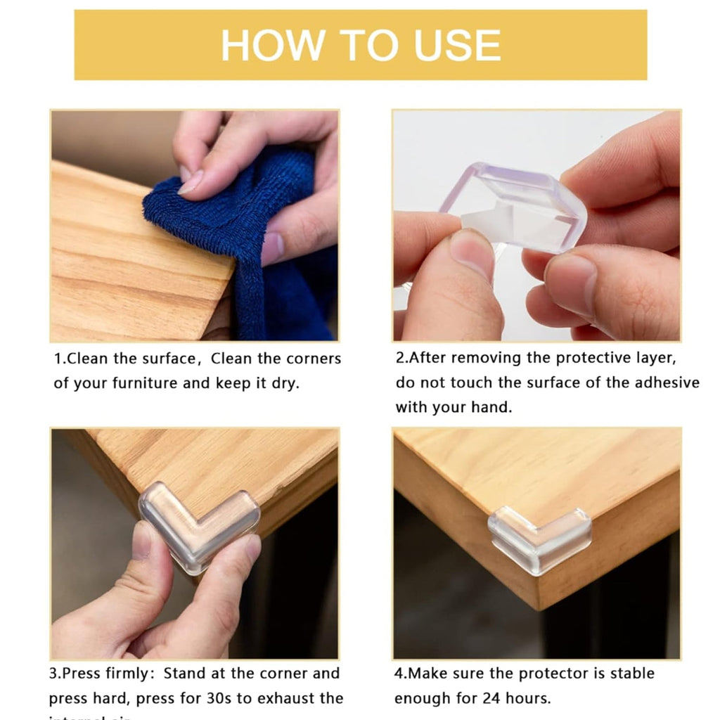 Child safety corner covers to prevent bumps and injuries