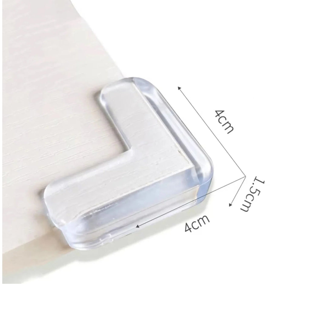 Transparent silicone corner protectors for sharp furniture edges
