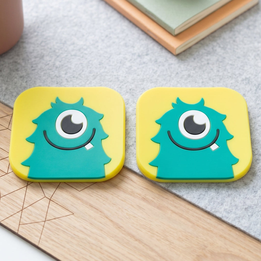Silicone coaster monster view