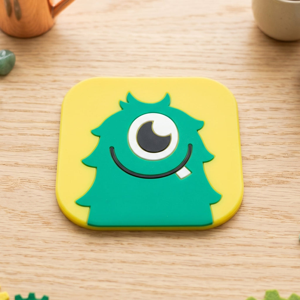 Silicone coaster white bg