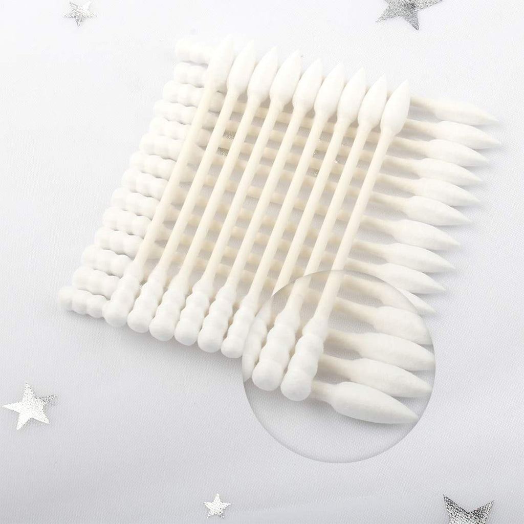 Cotton swabs arranged for easy use in personal grooming