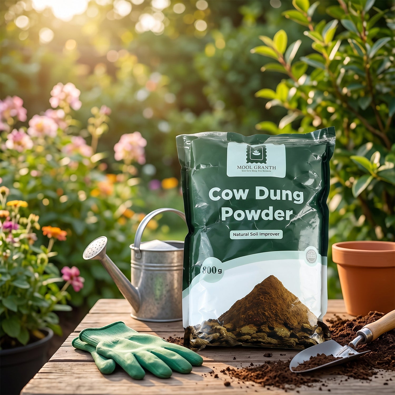 Natural plant fertiliser cow dung powder for gardening