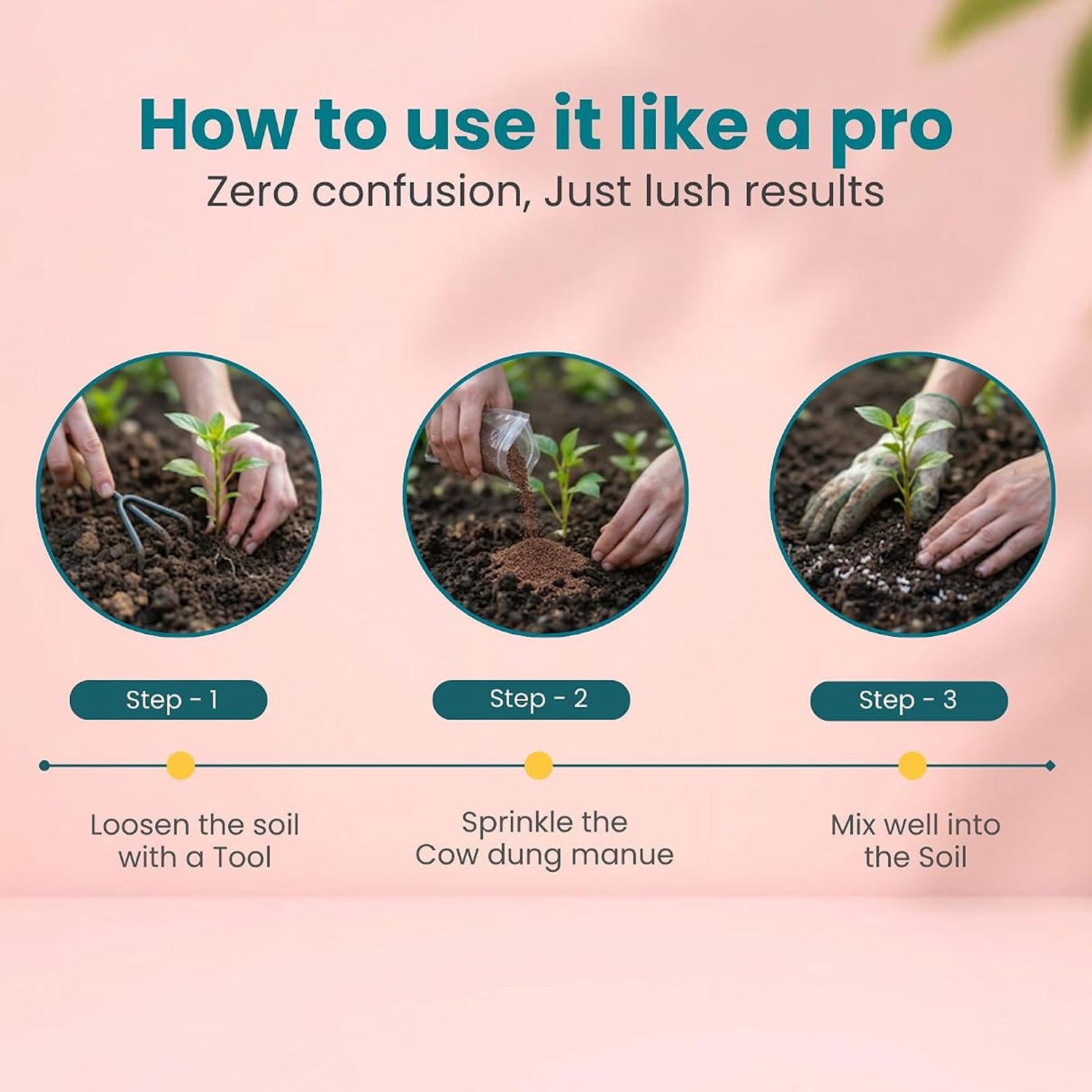 Organic soil improver manure for indoor and outdoor plants