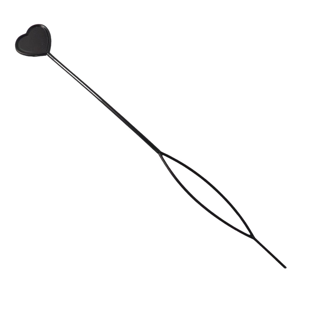 Packaging of heart-shaped hairpin set with two black clips