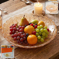 Glass round serving plate, 23 x 23 cm decorative fruit and snack platter (1 pc)