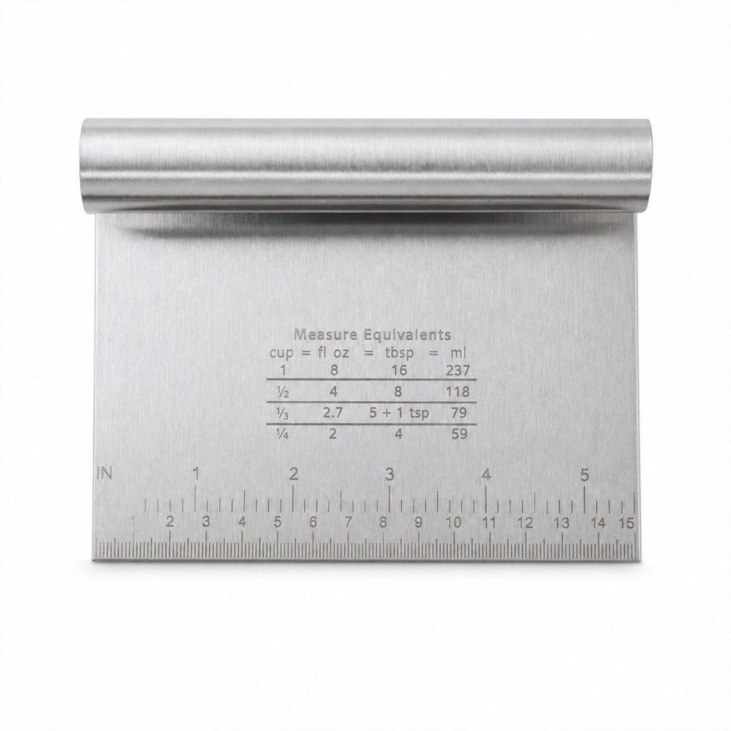 Kitchen dough divider and scraper for baking prep