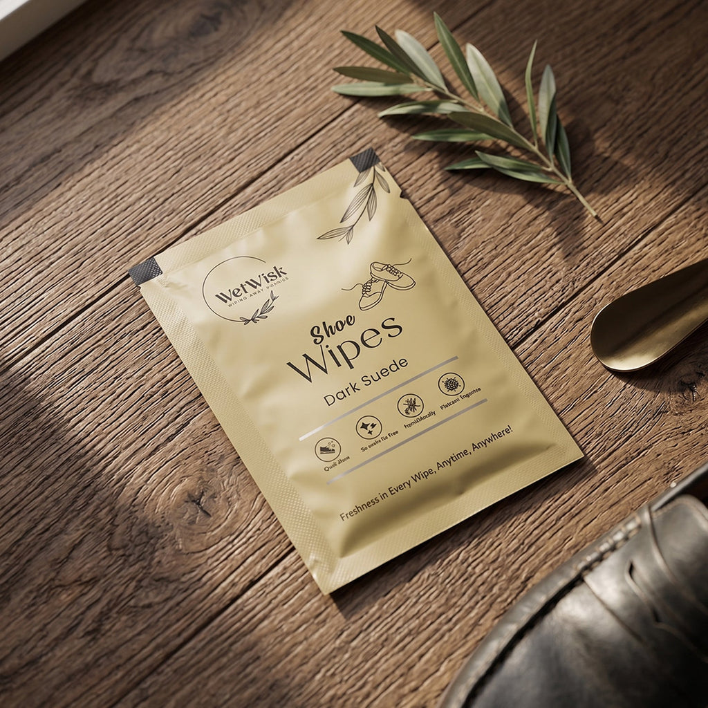 Disposable wipe for shoe cleaning and maintenance
