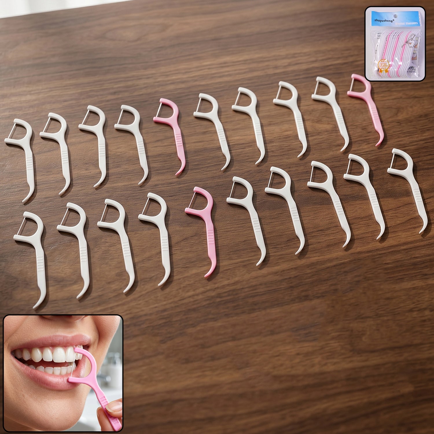 Dental floss picks oral care set