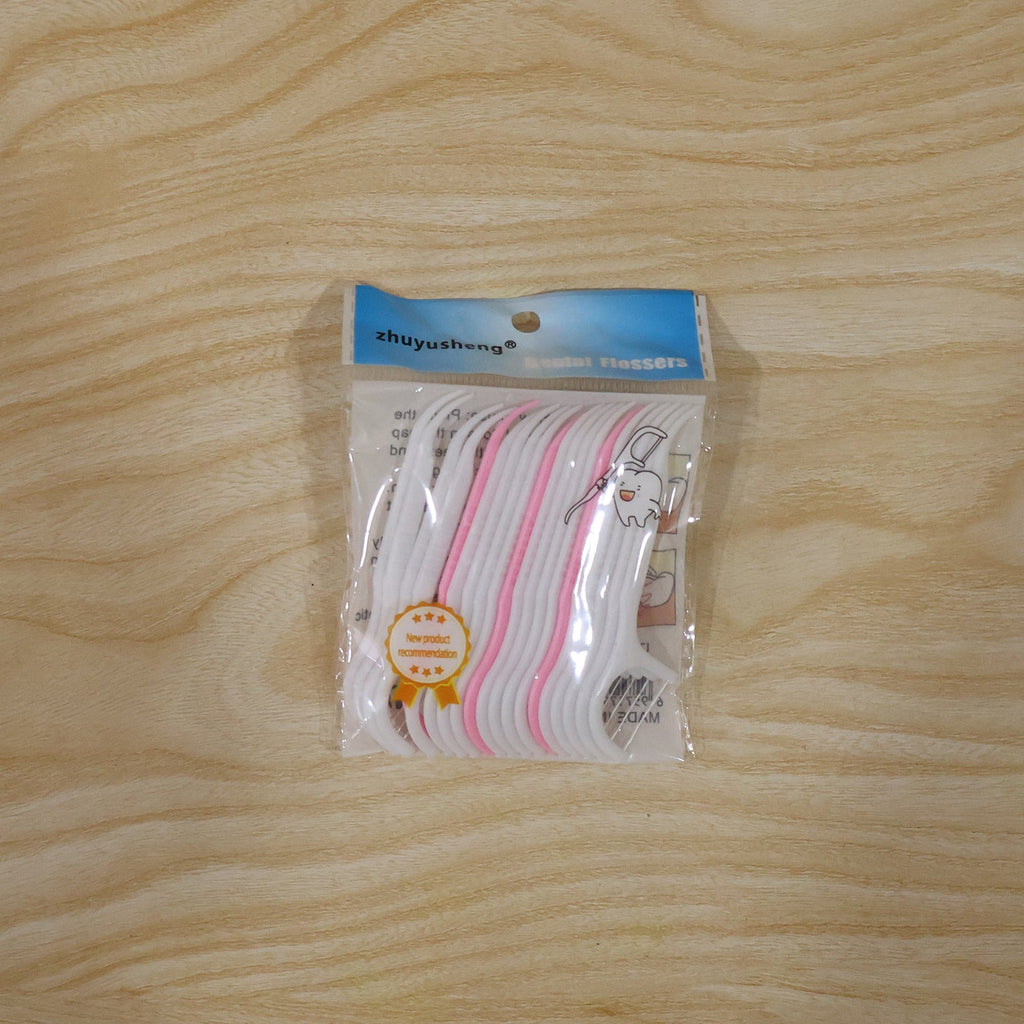 Dental floss picks oral care use