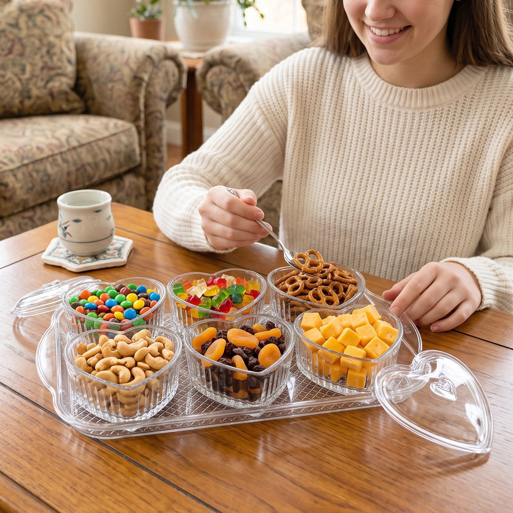 Glass bowls sweets serving use
