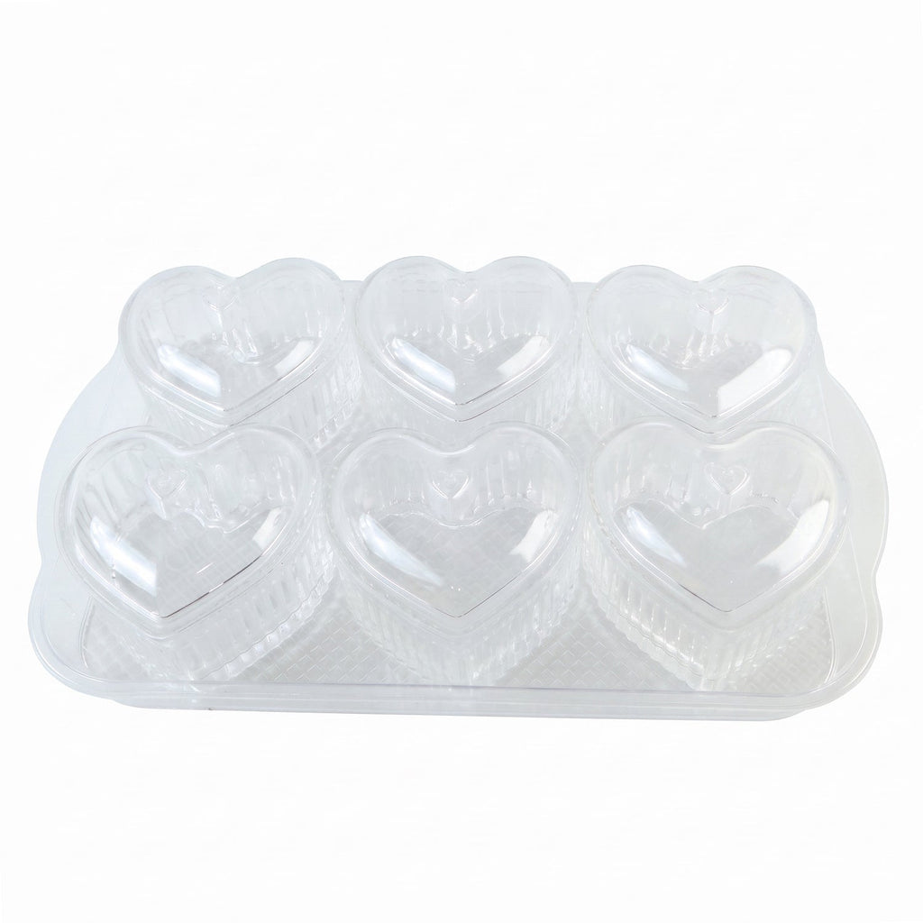 Heart shape glass bowl close view