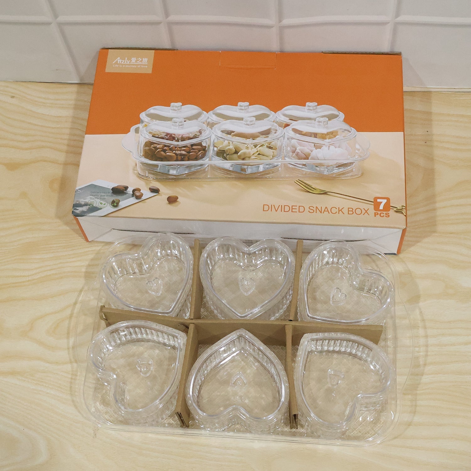 Dessert bowl set lids tray