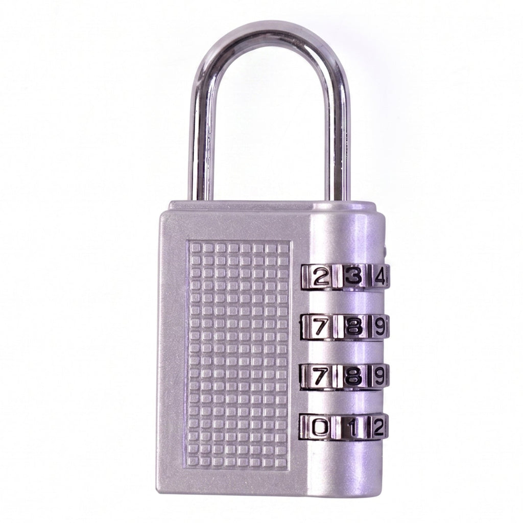 4 Digit Combination Padlock Resettable Number Lock for Luggage and Locker (1 Pc) view 5