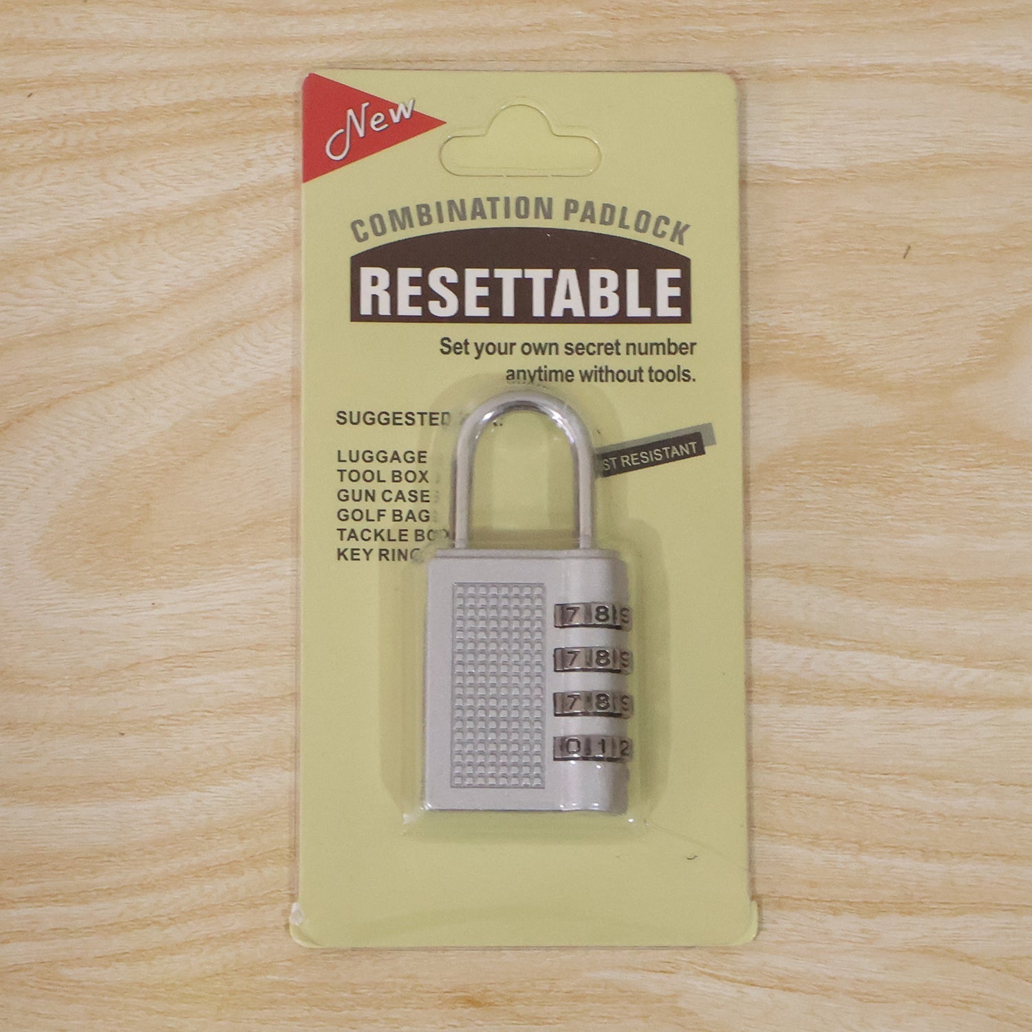 4 Digit Combination Padlock Resettable Number Lock for Luggage and Locker (1 Pc) view 9