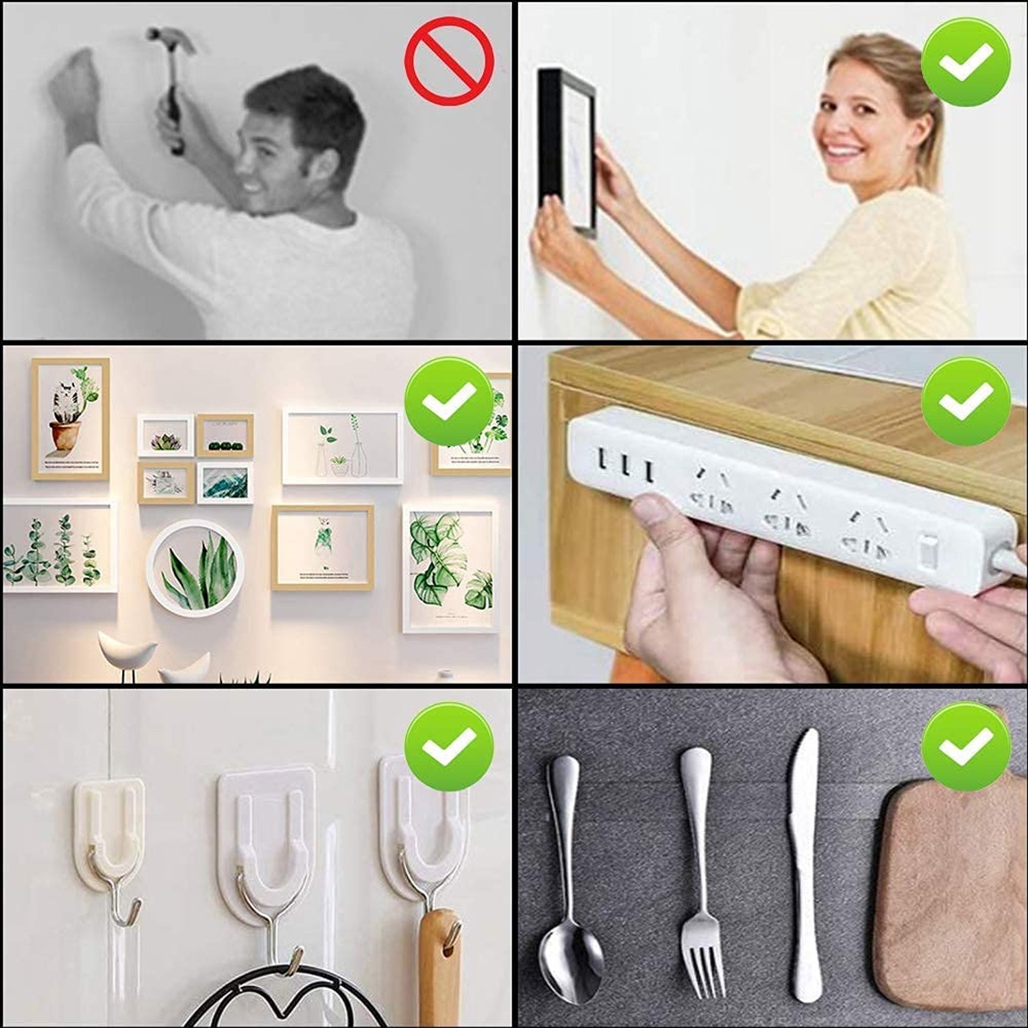 Clear adhesive mounting tape on wall