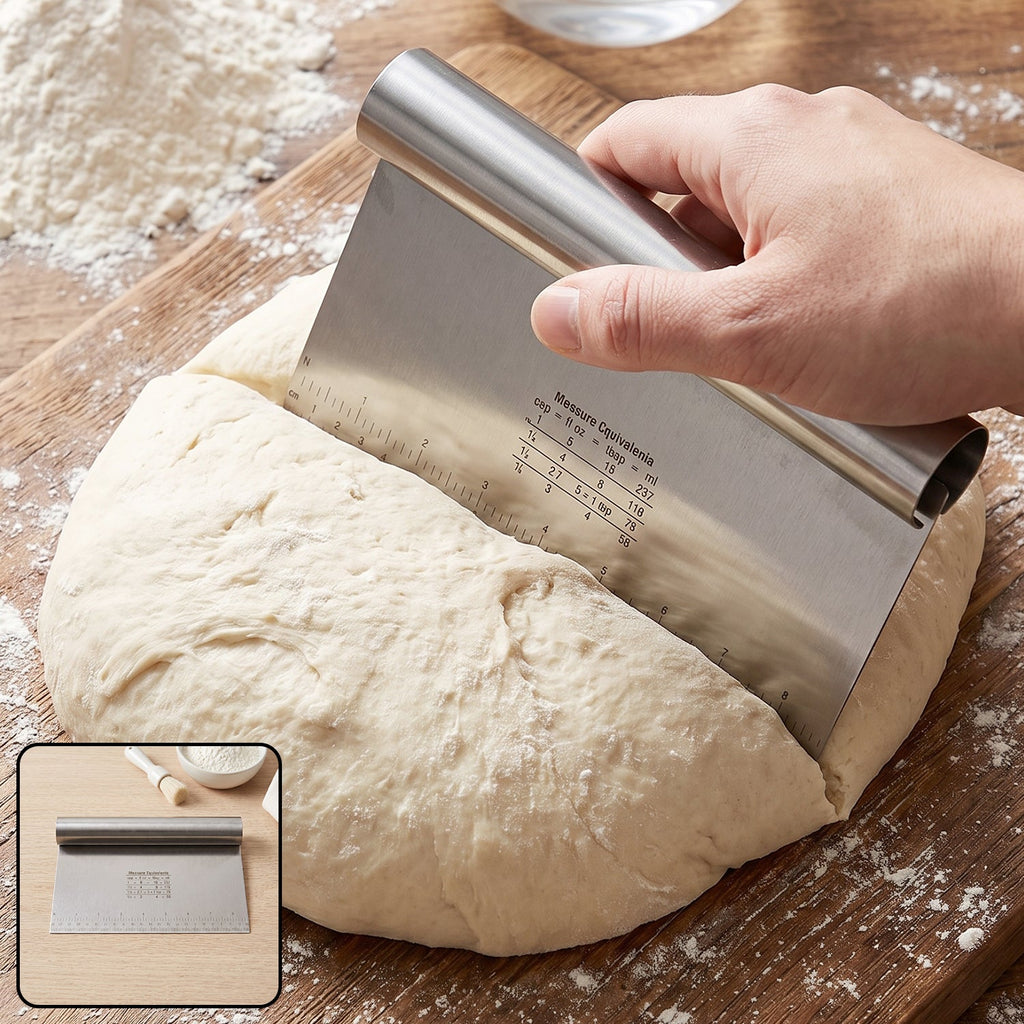 Big stainless steel dough scraper