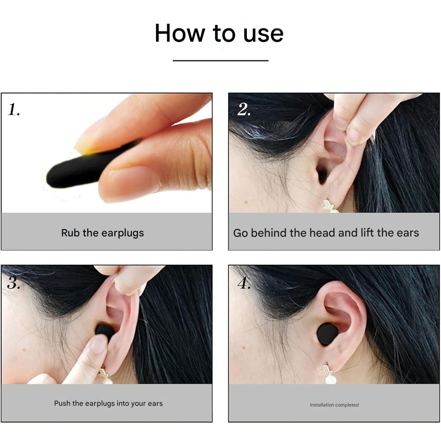 Men Soft Ear Plugs with Case Reusable Noise Reduction for Sleep (1 Pair)