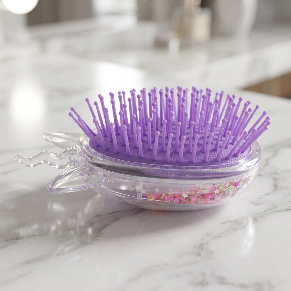 Travel-friendly unicorn hair comb for kids