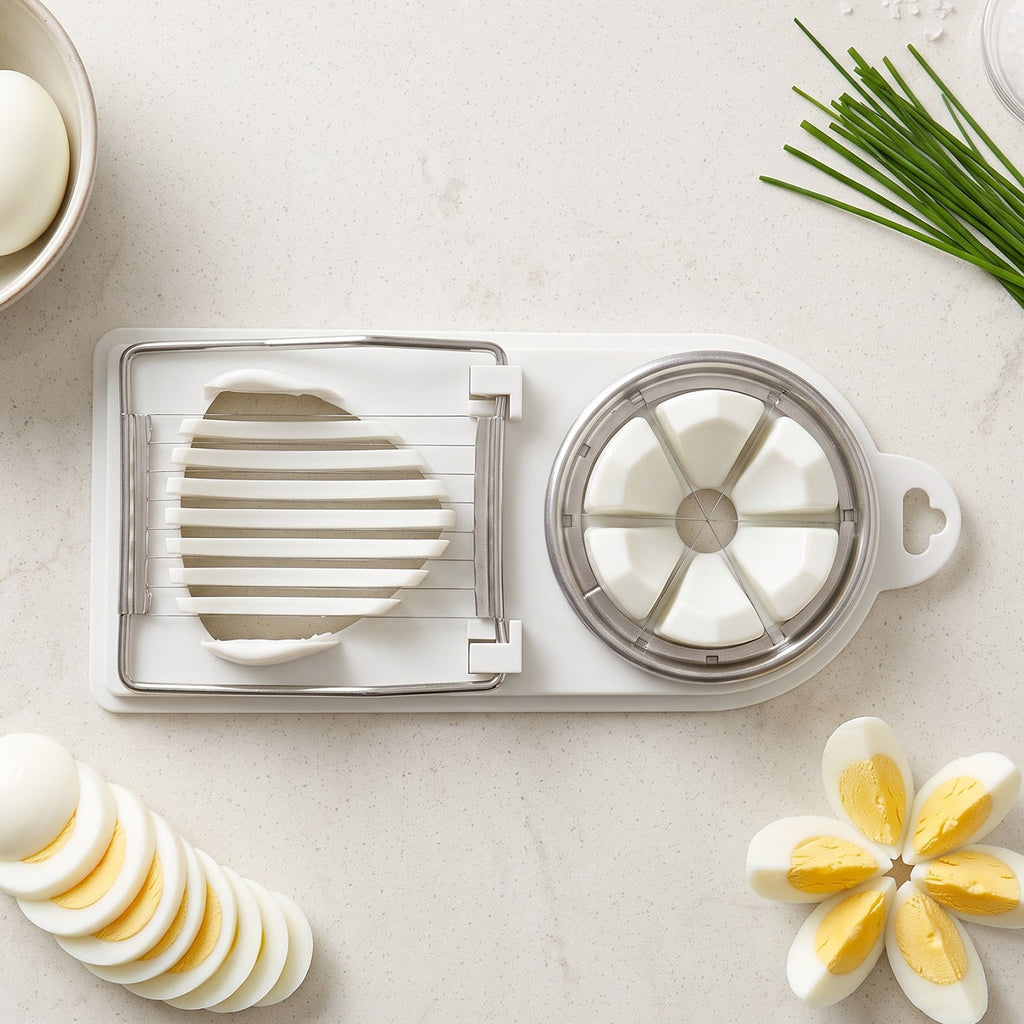 2 in 1 egg cutting tool with steel wires for boiled eggs