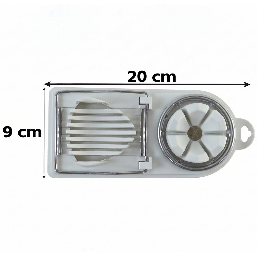 Kitchen egg slicer and wedger with sturdy stainless steel wires