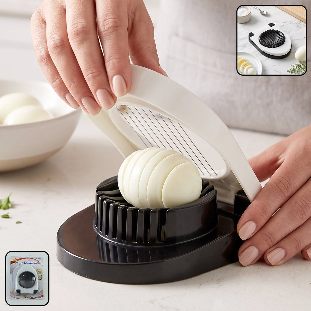 Egg cutter slicer with stainless steel wire for boiled eggs (1 pc)