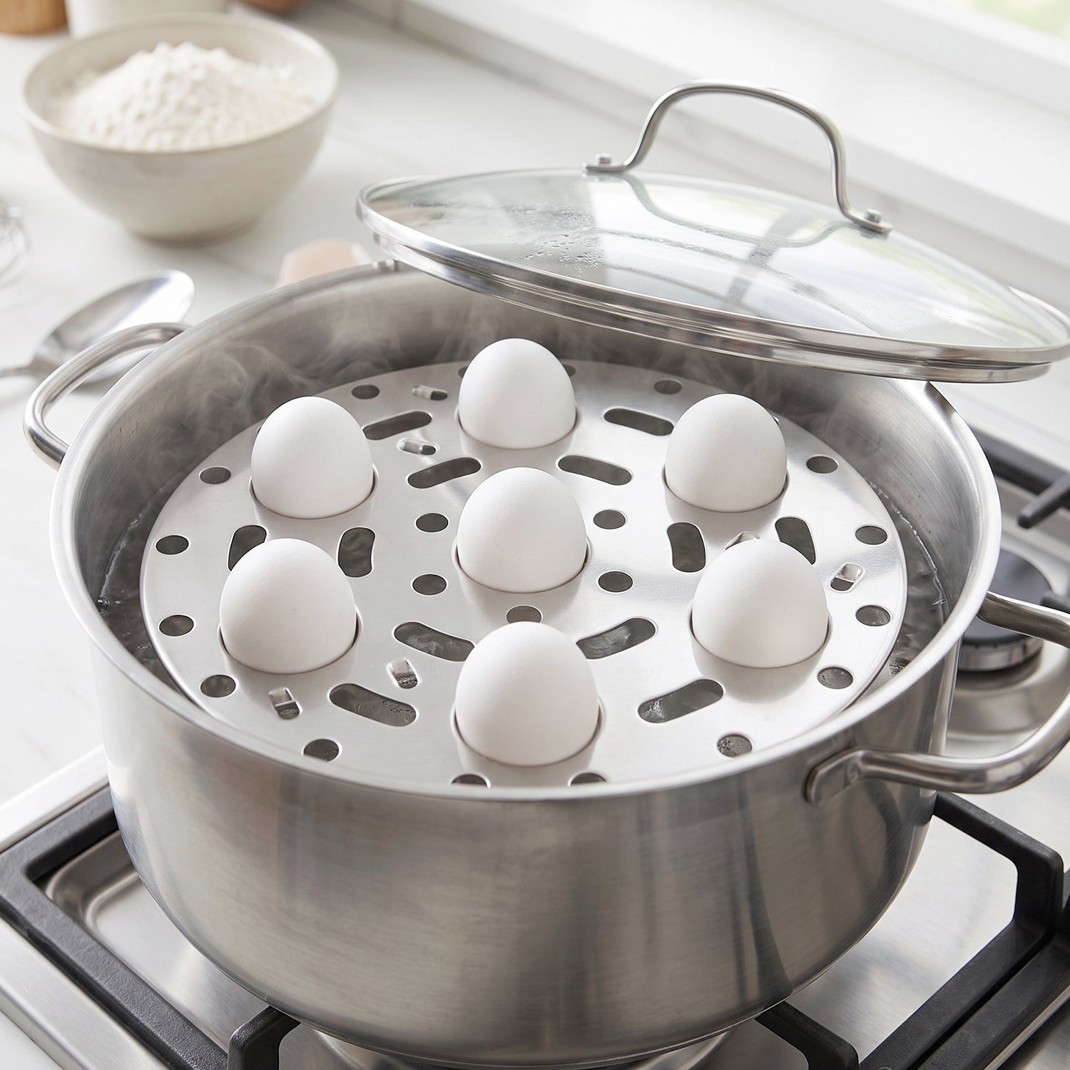 Collapsible stainless steel trivet stand for pots and pressure cookers