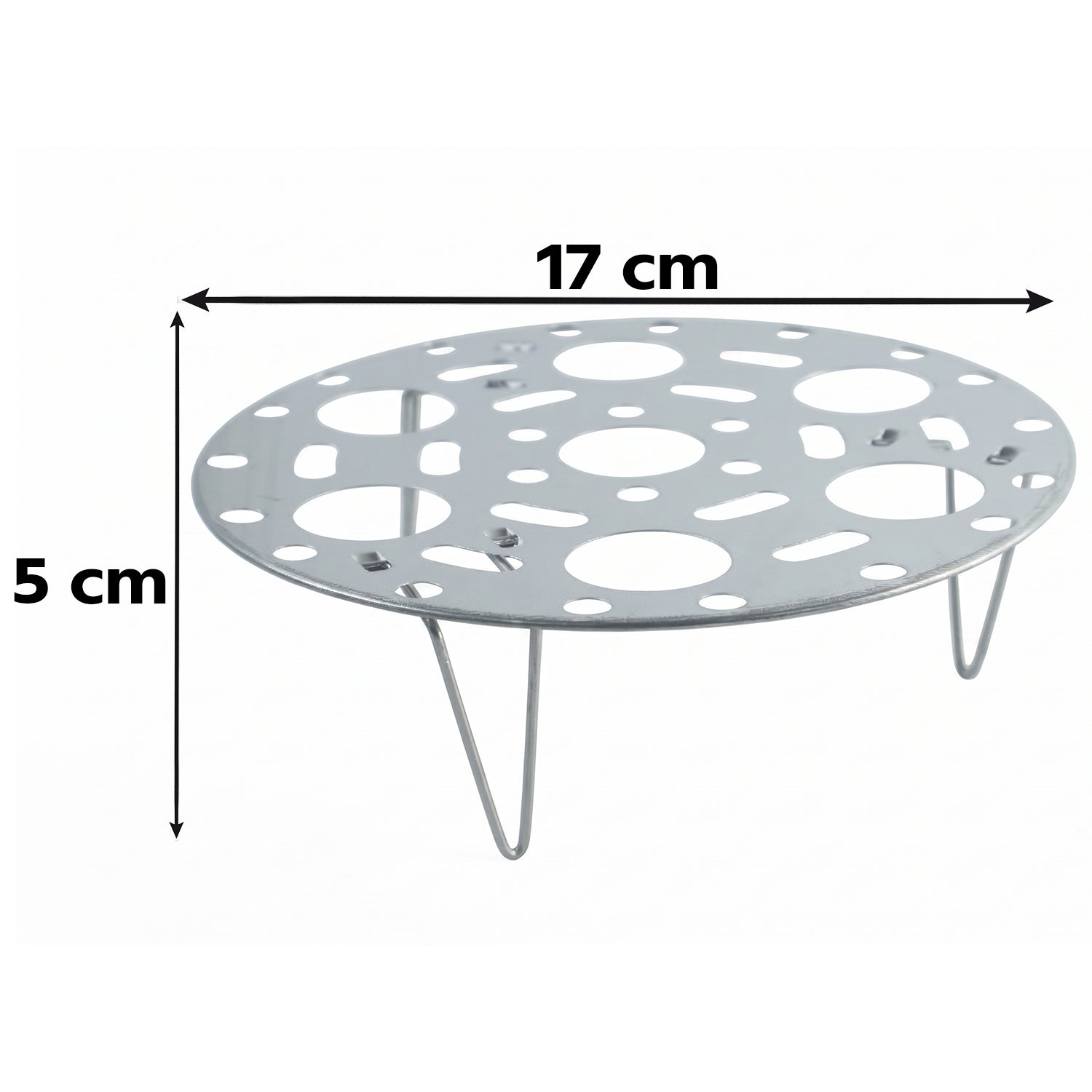 Round trivet stand for steaming eggs, momos and vegetables