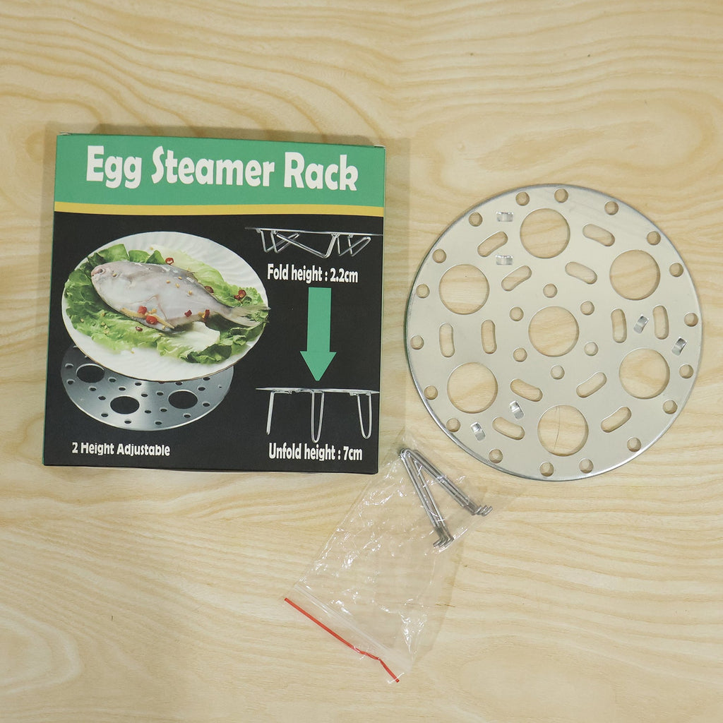 Durable round steamer trivet for eggs, idli and dumplings