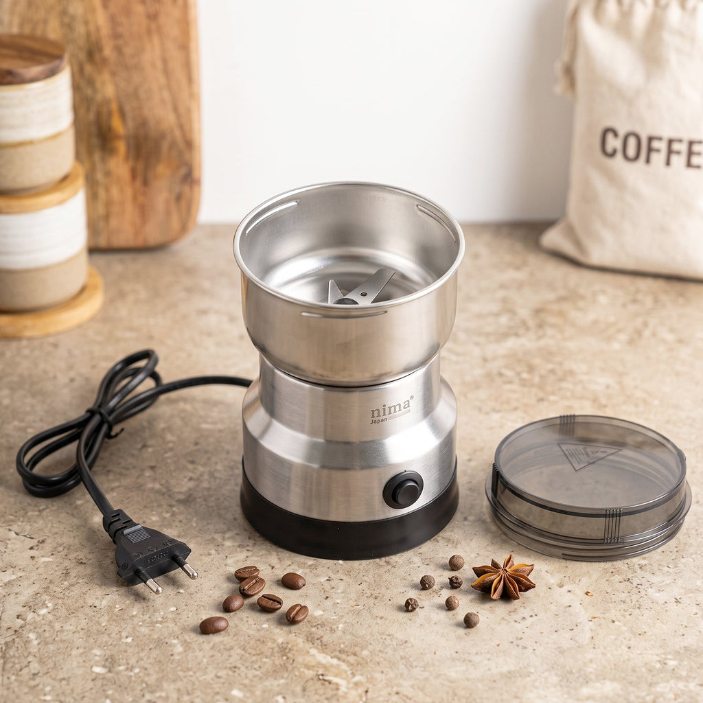 Fast 150W grinder for coffee beans, spices and dry ingredients
