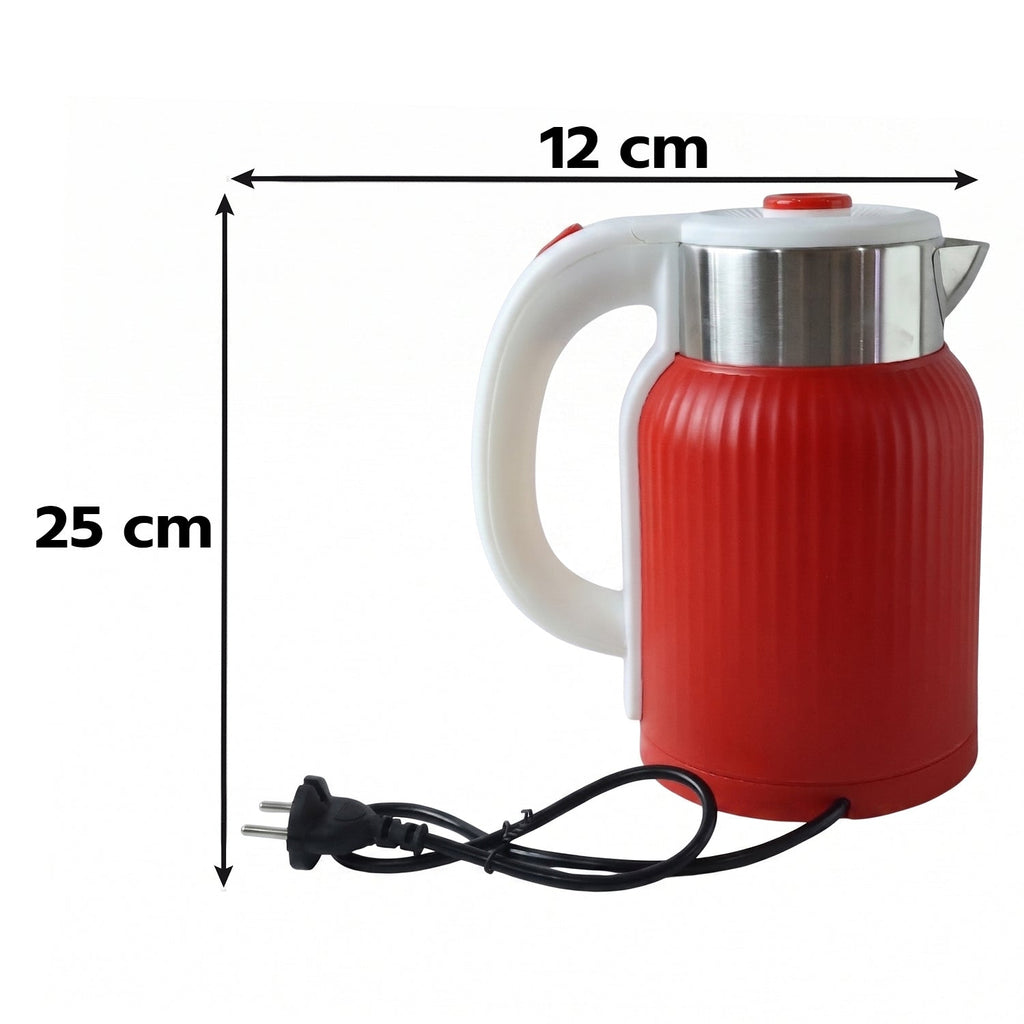 Family size 2 litre red kettle for hot drinks and milk