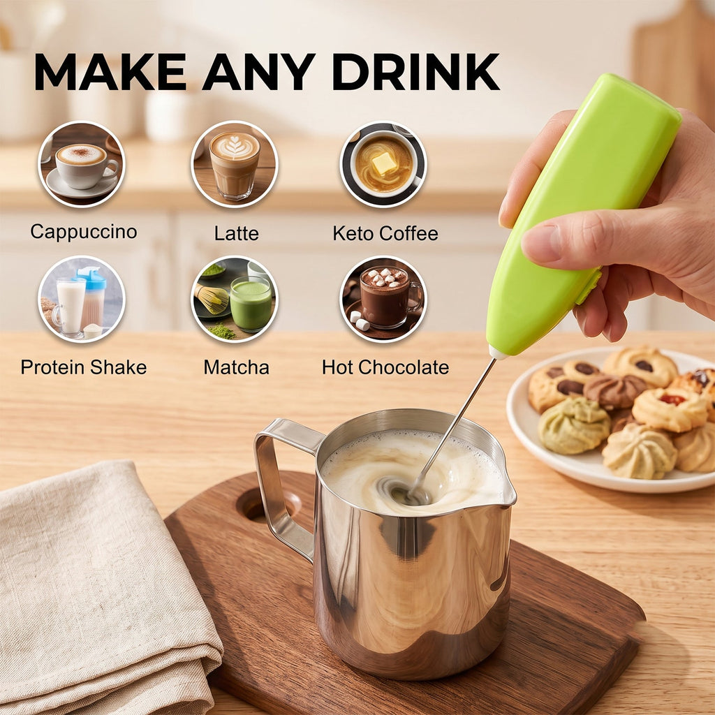 Electric whisk frother front