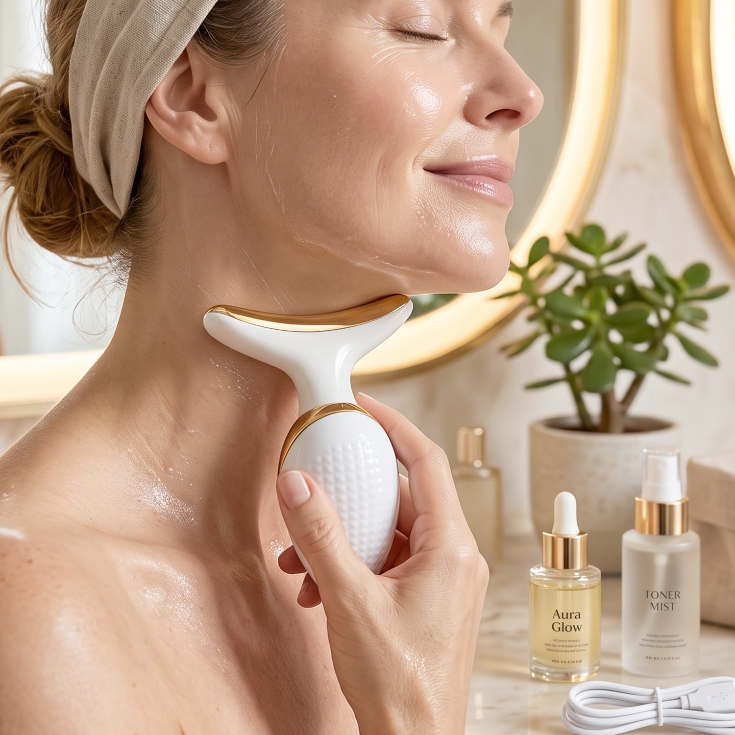 Electric Neck and Face Massager Lifting Firming Skin Care Beauty Device (1 Pc) view 4