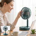 USB powered adjustable height table fan for desk, home and office (1 pc)