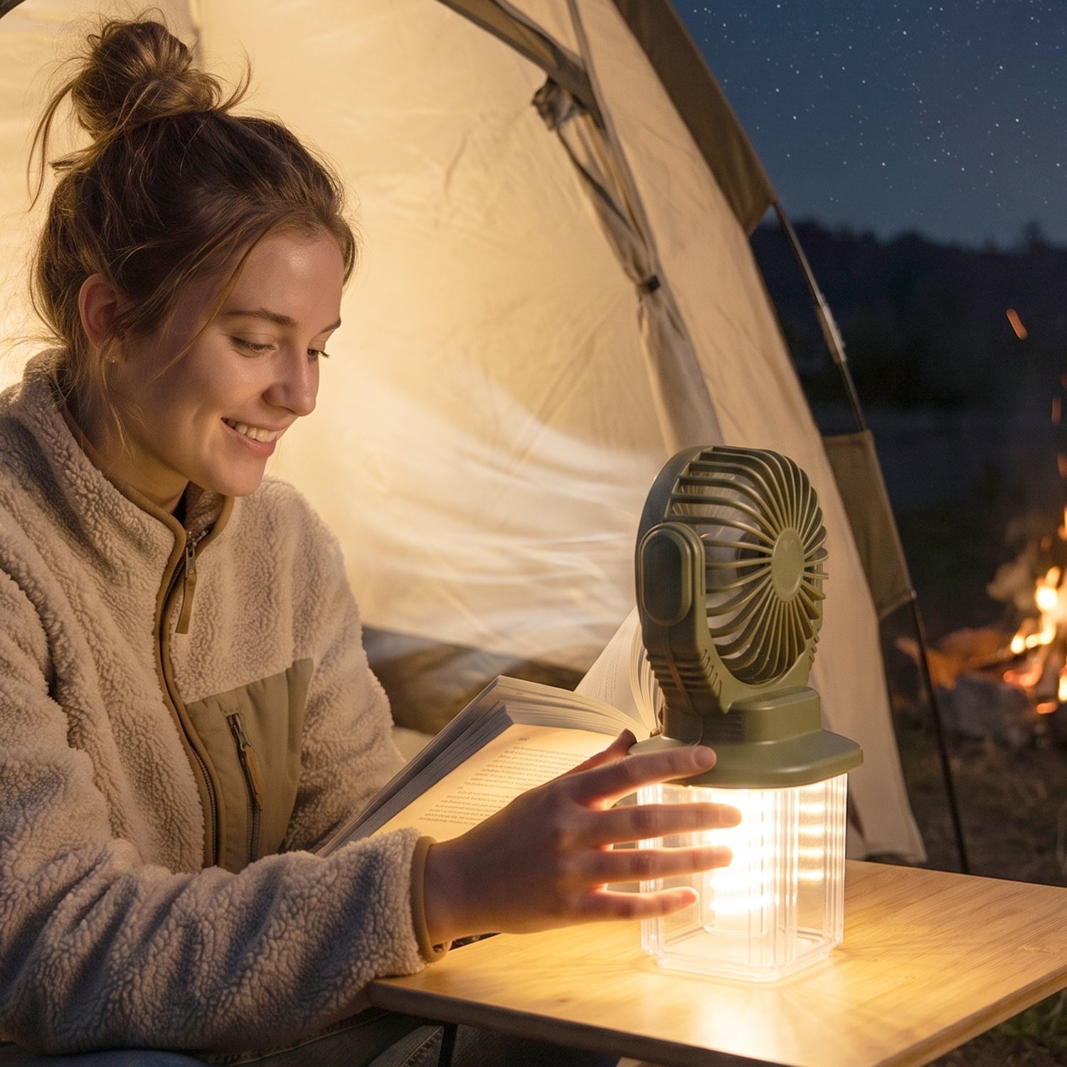 Camping fan outdoor tent use