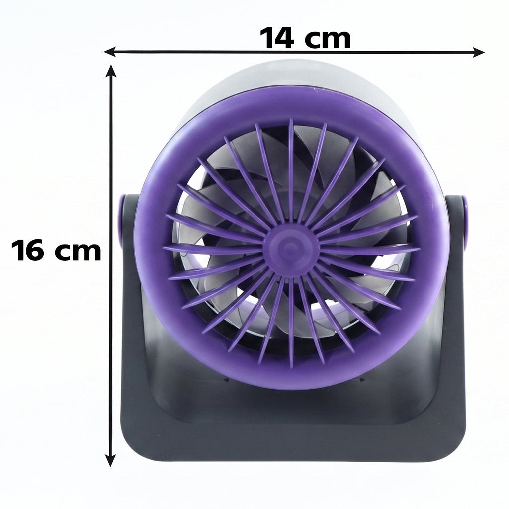 Adjustable desktop fan with USB power for home and office
