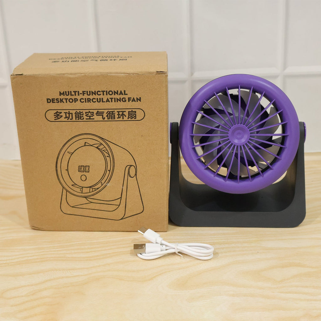 Lightweight desktop air fan for quiet, focused cooling