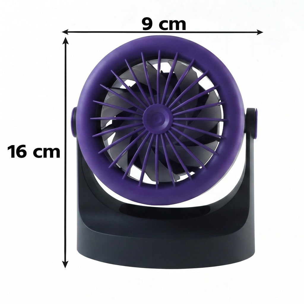 Quiet air circulator fan for tables, shelves and walls