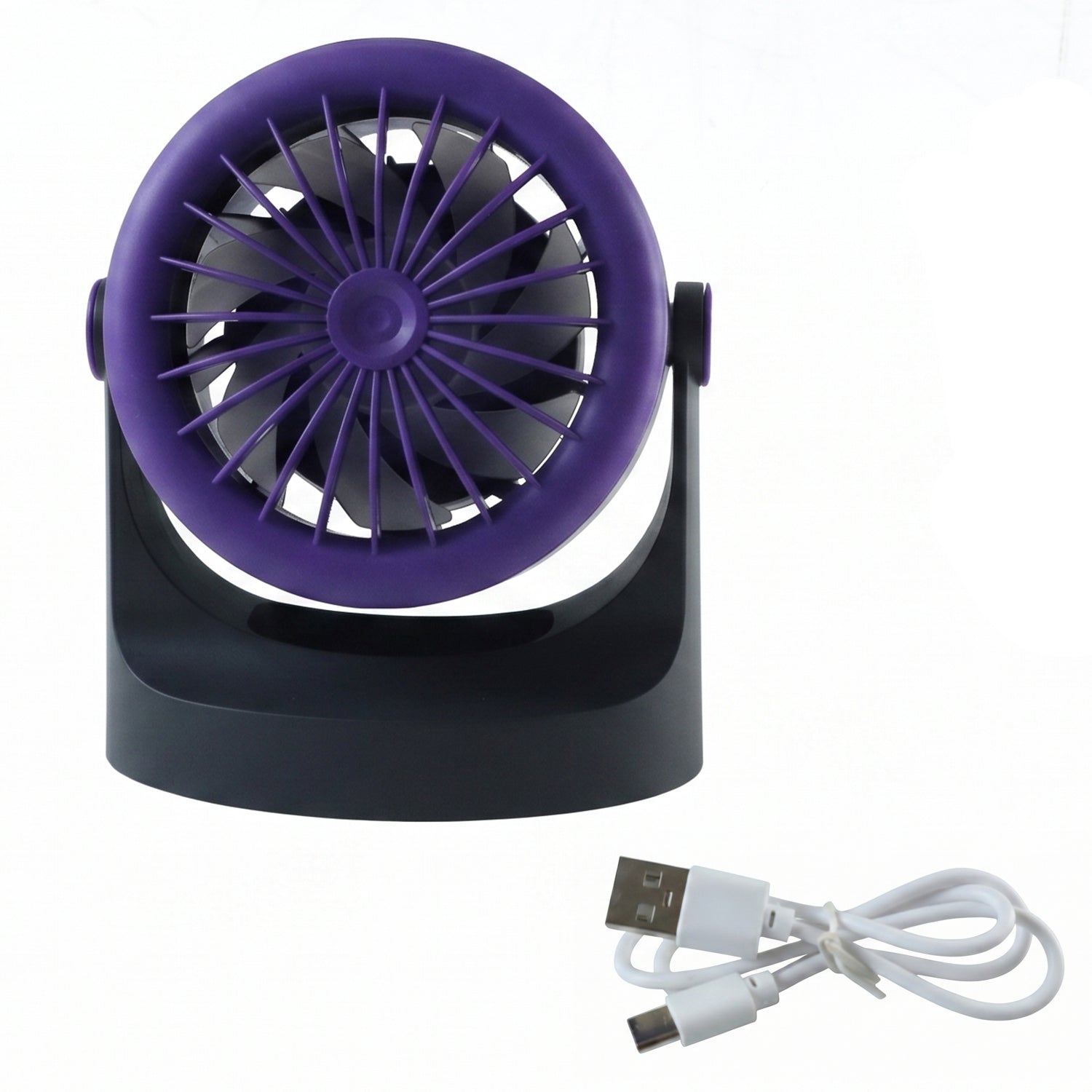 Rechargeable desktop fan for personal cooling anywhere