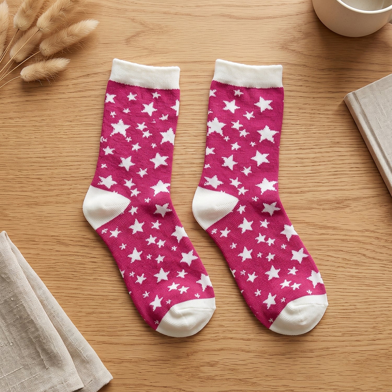 Soft Socks Comfortable Breathable Stretchable Assorted Design Colour (1 Pair)