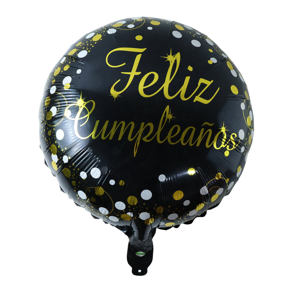 Black foil balloon for birthday decor and parties