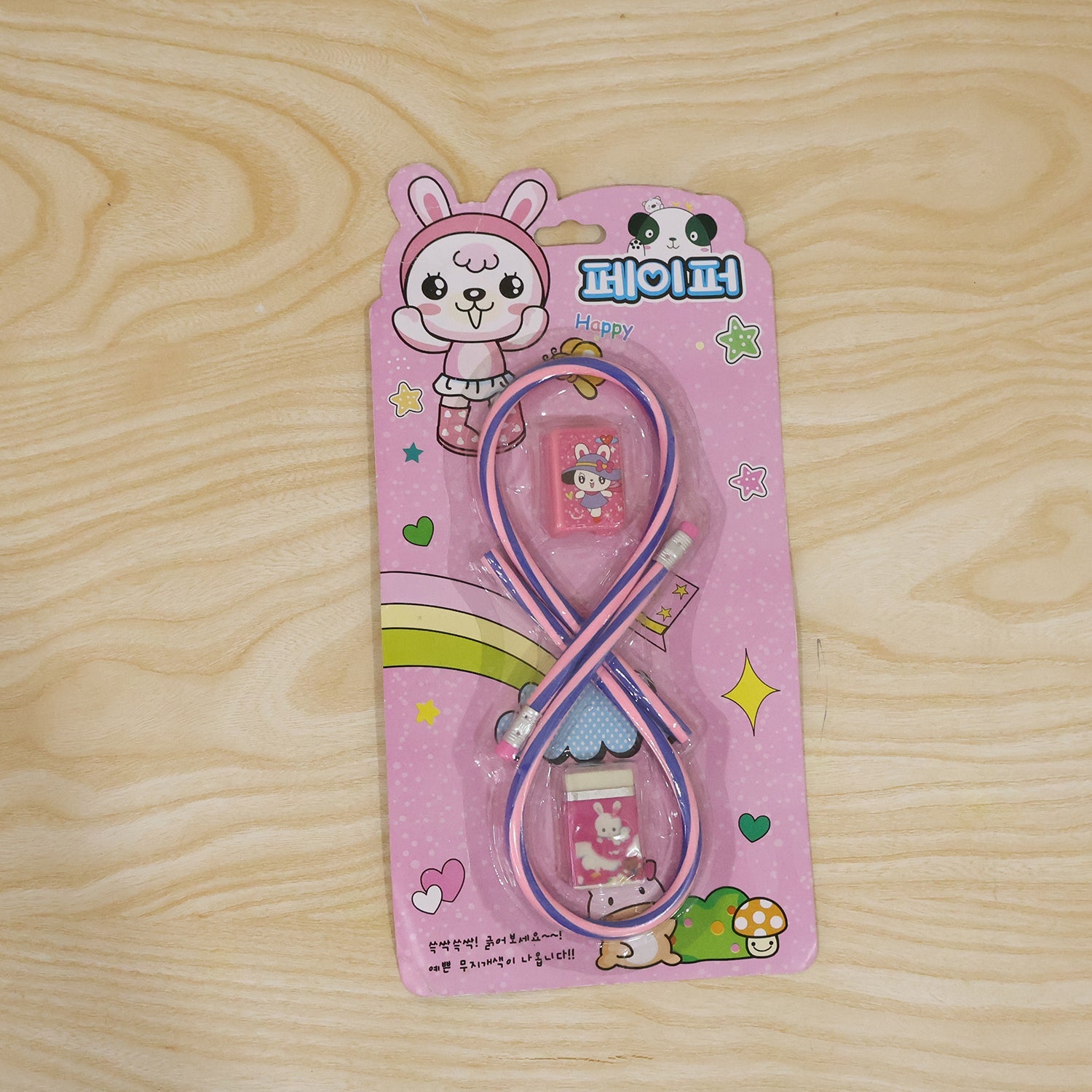 Stationery set contents display