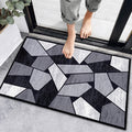 Stylish geometric pattern floor mat suitable for living room and entrance