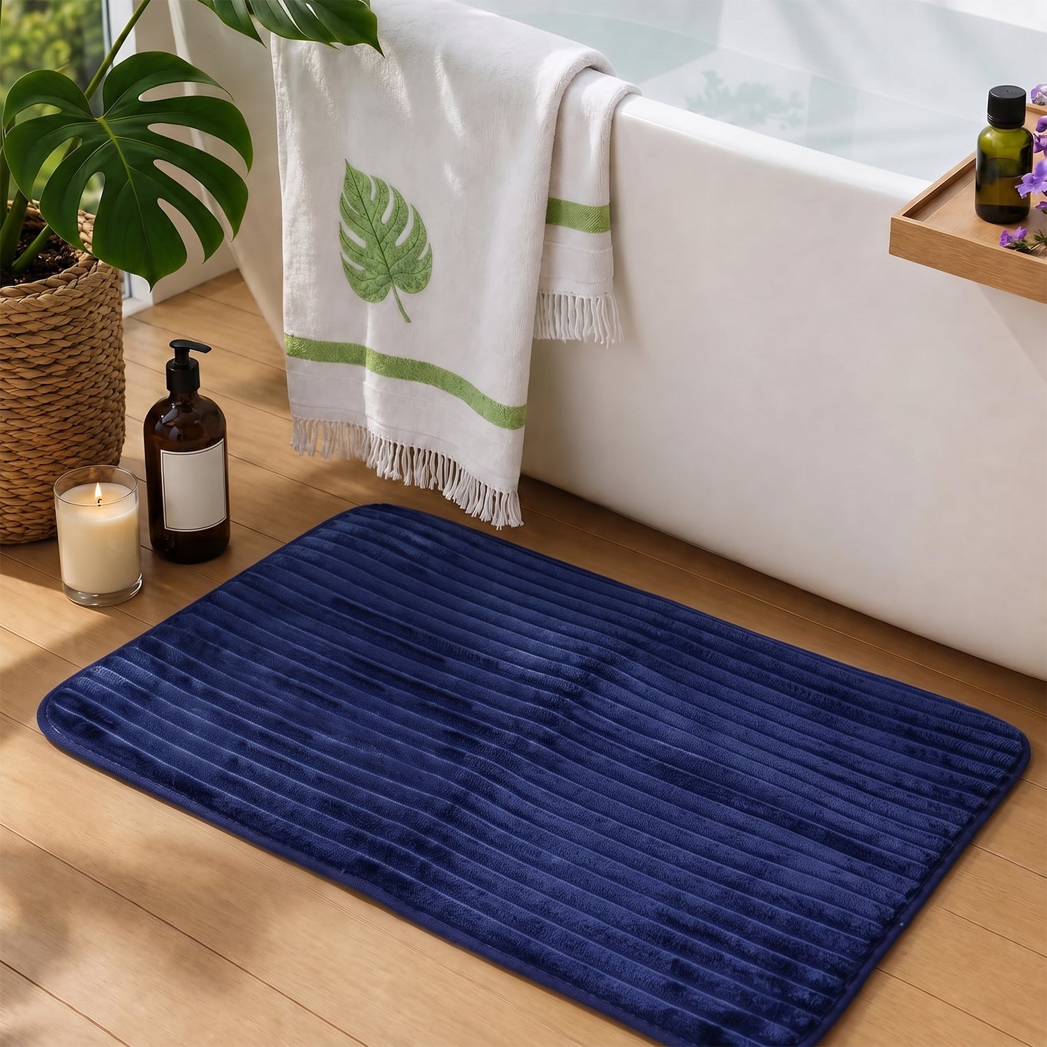 Non slip memory foam mat, 60 x 39 cm, for wet floors