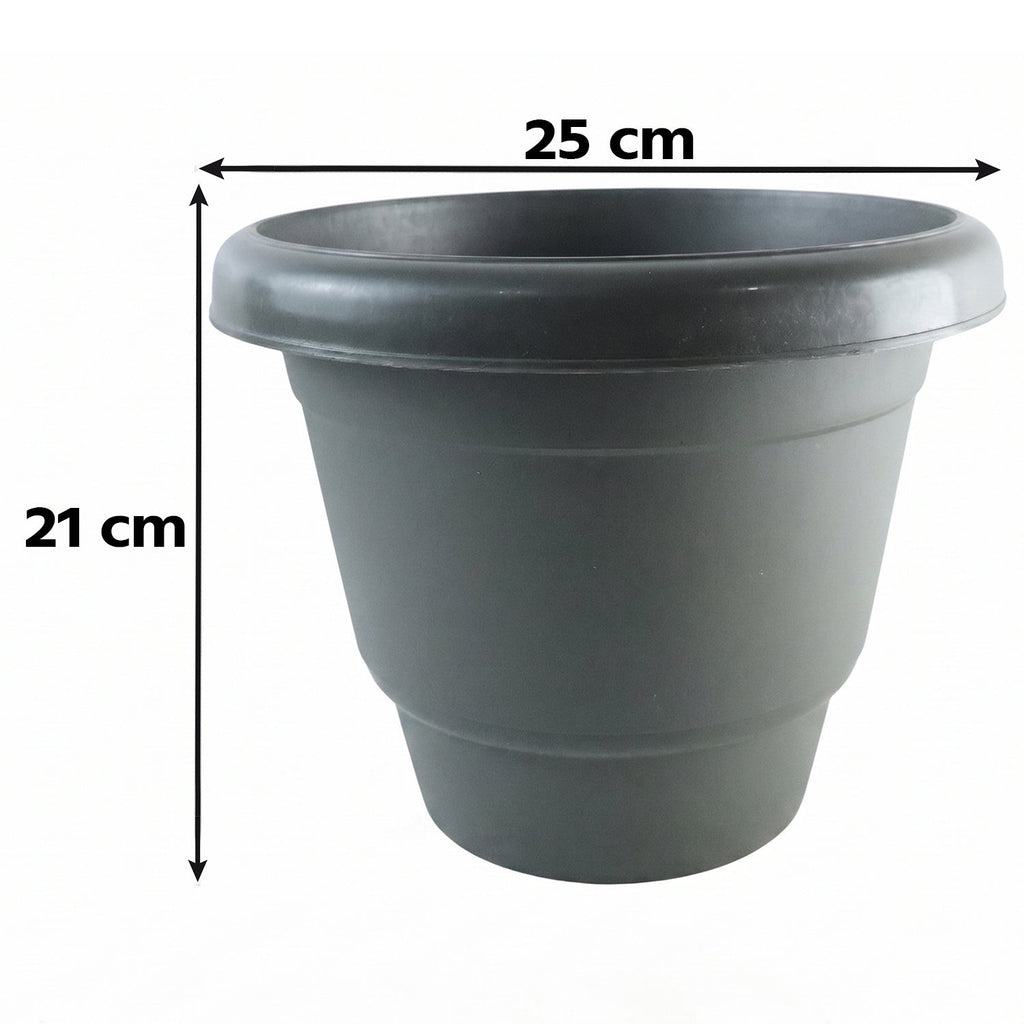 6 piece plastic pot set for home gardening and nurseries