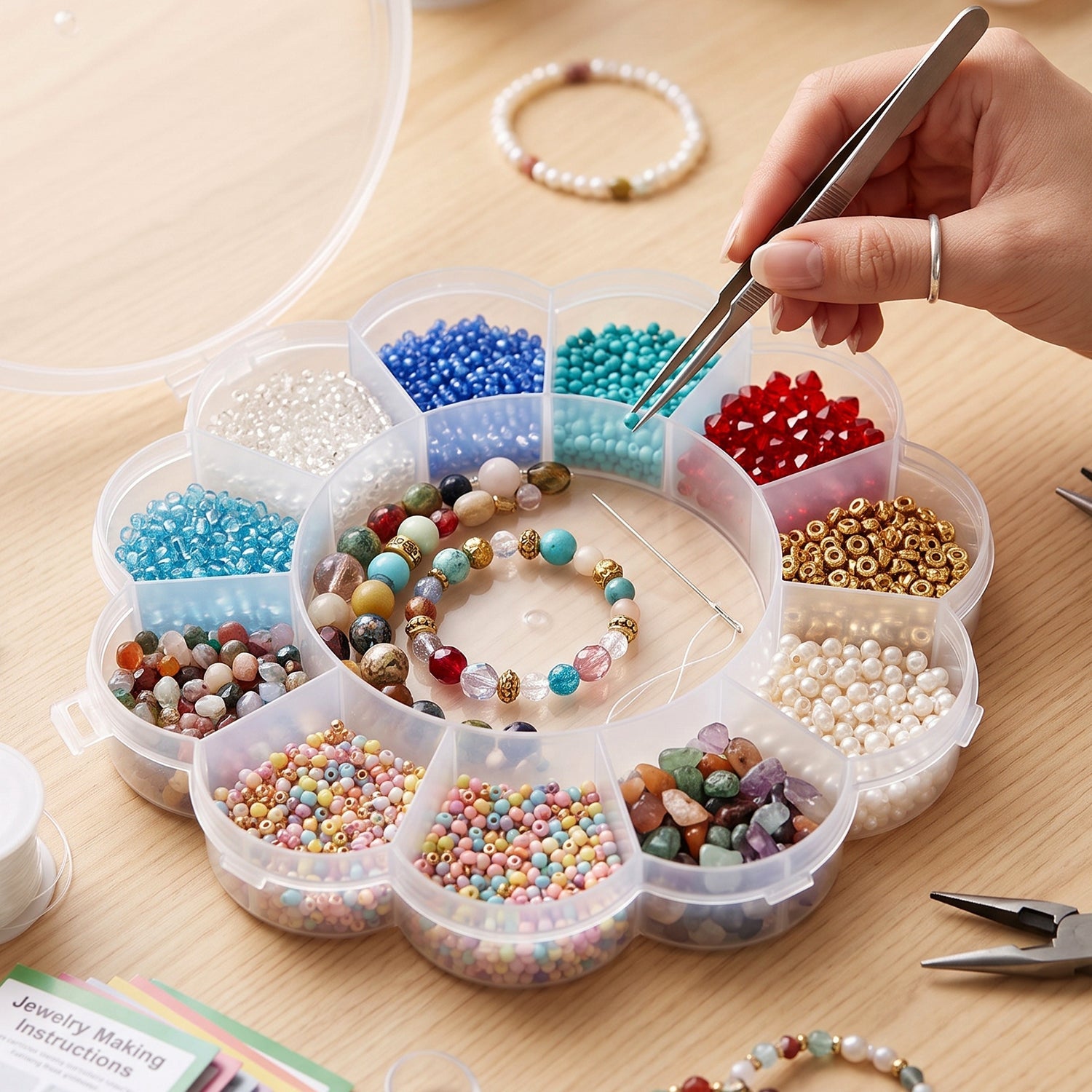 Flower shape box small items