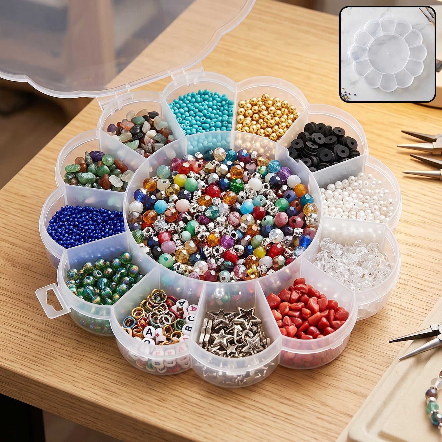 13 section flower storage box